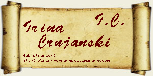 Irina Crnjanski vizit kartica